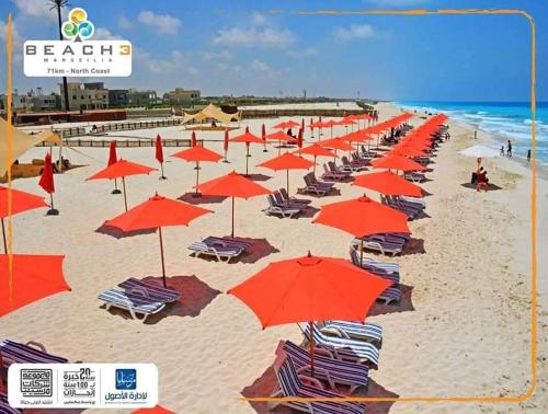 Marsilia Beach 3 Chalet with private garden - pool view مارسيليا بيتش 3 شاليه للعائلات أرضى غرفتين