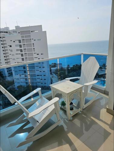 Apartamento con hermosa vista y frente a la playa