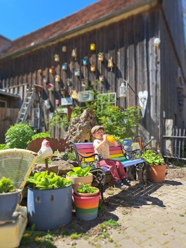 Romantische Wohnung Bauernhof, 100m2 offenes Dachgeschoss