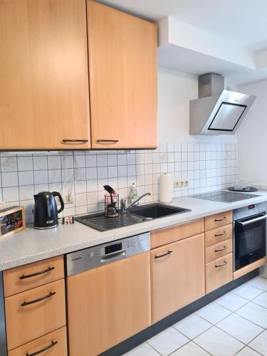 廚房, Ferienwohnung Rote Tür - Landleben pur! (Ferienwohnung Rote Tur - Landleben pur!) in 基赫海
