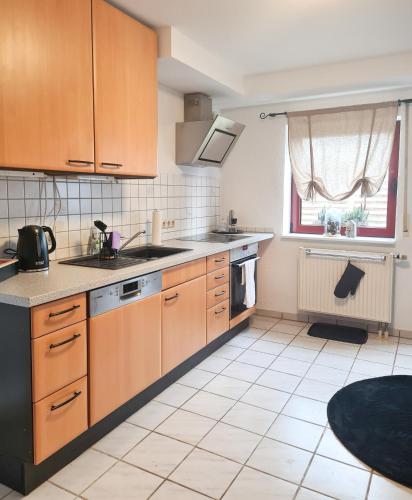 廚房, Ferienwohnung Rote Tür - Landleben pur! (Ferienwohnung Rote Tur - Landleben pur!) in 基赫海