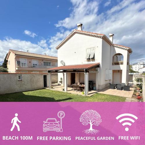 Villa - 100 m - Beach - Free Parking - Location, gîte - Villeneuve-Loubet