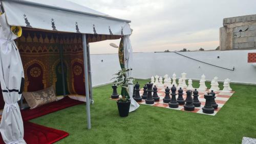 Camping on the rooftop close to Casablanca Airport in Nouaceur