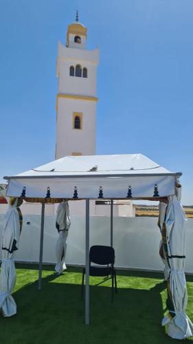Camping on the rooftop close to Casablanca Airport in Nouaceur