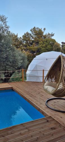 luxury dome tents ikaria ap'esso