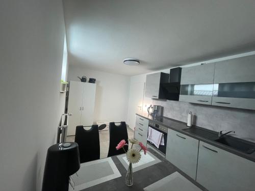 virtuve, Apartment mit Garten und Pool in Ostseenähe (Apartment mit Garten und Pool in Ostseenahe) in Ahrensbök