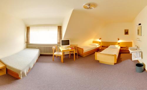 1 queen bed, 1 twin bed