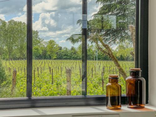 Maison cosy avec vue sur les vignes.