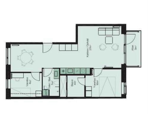 2-BR apartment with a balcony in Ørestaden - 166, Copenhagen (photo 10)