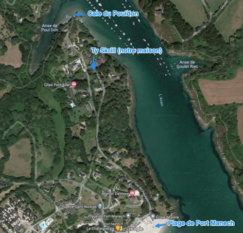 Maison Port Manech à 400 m de la plage, cale Pouldon à 100m, petite vue rivière - Location saisonnière - Riec-sur-Belon