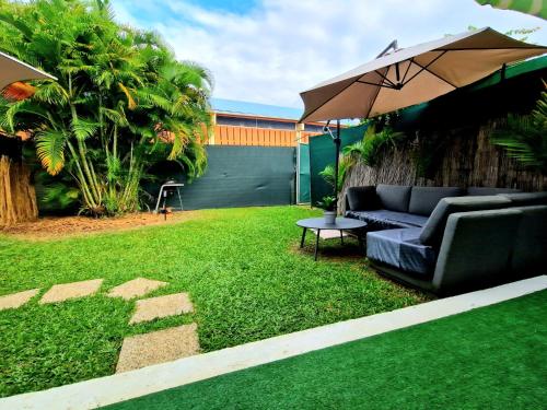 Garden, Logement paisible jacuzzi jardin privatif climatisation in Baie-Mahault