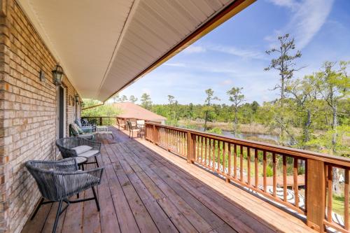 Newport Home with Private Balconies and Creek Access!