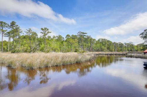 Newport Home with Private Balconies and Creek Access!