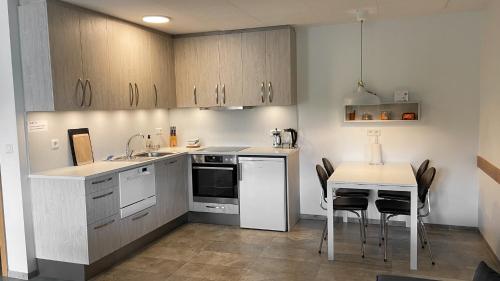 Kitchen, Skipalaekur Farm Apartments in Egilsstadir