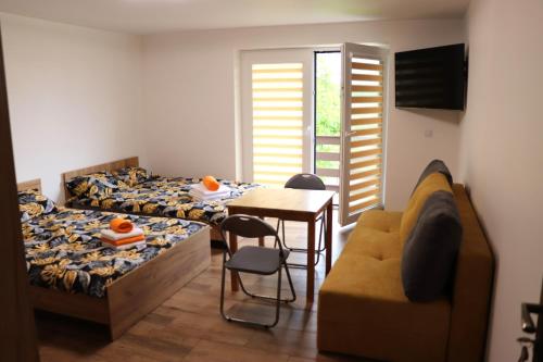 1 double bed, 2 sofa beds