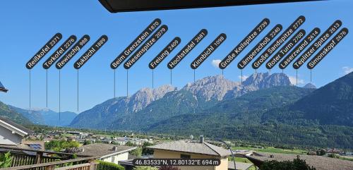 Udsigt, Ferienwohnung Schlemmer Romed Dolomitenblick in Debant