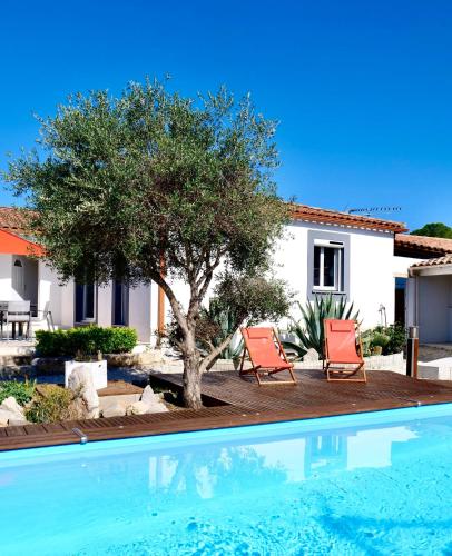 La Vi A Bel : Villa 4* aux inspirations méditerranéennes gîte à louer Cournonsec