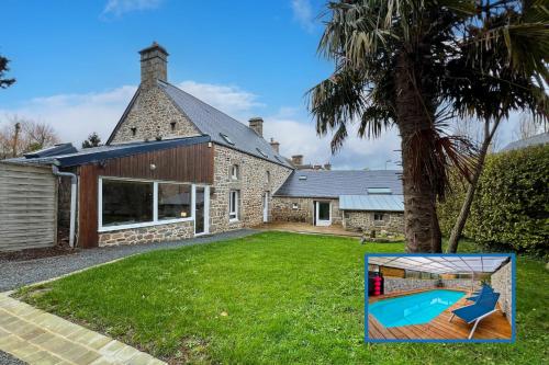 Maison en pierre, piscine et jardin proche mer - Location saisonnière - Montfarville