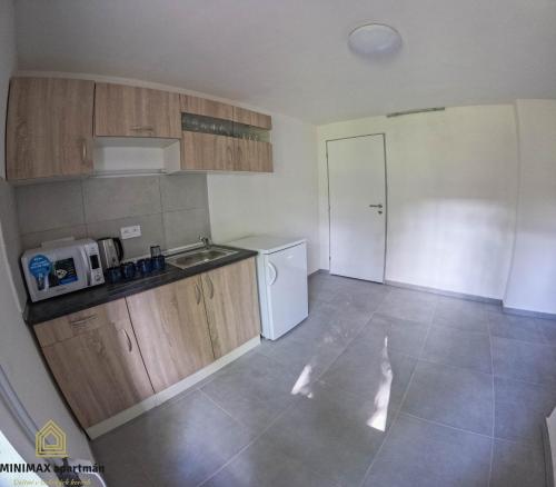 virtuve, 35 m² studio Dzīvoklis, ar 1 privātu vannas istabu Destne v Orlickych horach Town Center
 (MINIMAX apartmán) in Destne V Orlickych Horach