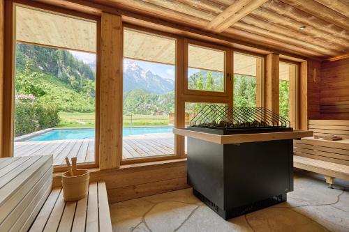Sauna, Gut Stiluppe - 4 Sterne Superior Good Life Hotel in Mayrhofen