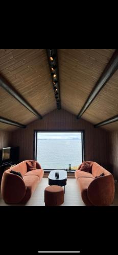 Jacuzzi, utekjøkken og sjøutsikt i hel hytte ved sjøen, Hitra (zdjęcie 2)