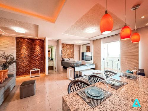 1Q Luxo | Jardim Goiás | 900m Shopping Flamboyant | Piscina & Academia | Portaria 24h | Cozinha Completa | Garagem