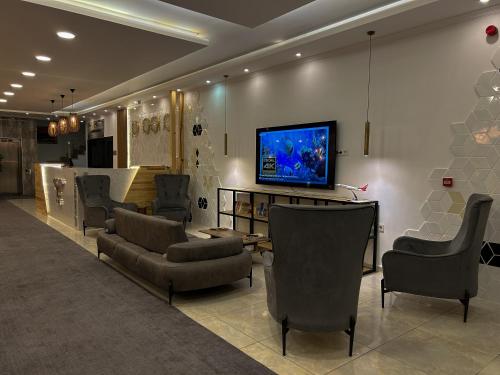Felles stue/TV-område, Gulluk Life Hotel near Milas-Bodrum lufthavn