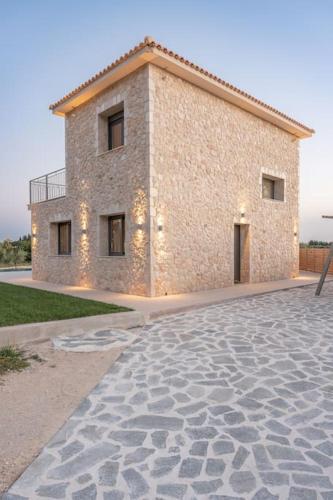 Exterior view, Brand New Kefalonia Stone Villas - Villa Trapezaki Tranquility in Kefalonia