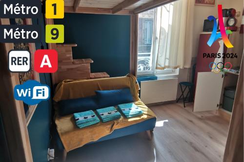 Studio cozy - Idéal JO 2024 - Proche Paris & Métro - Location saisonnière - Montreuil