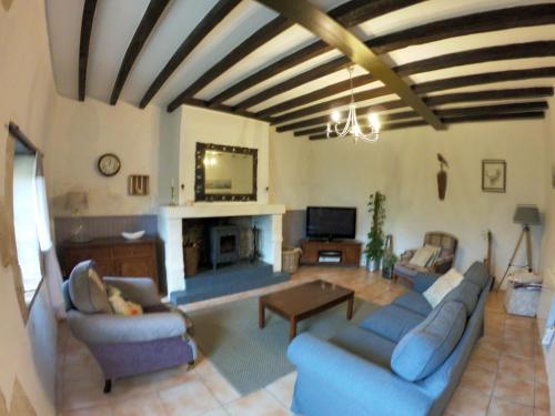 Pub/Lounge, Traditional Longère Farmhouse at La Fortinerie (Traditional Longere Farmhouse at La Fortinerie) in Chenehutte-Treves-Cunault