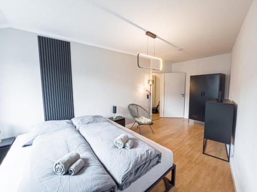 Rathausblick – Moderne Ferienwohnung mit 2 Schlafzimmern, Küche, Bad, Waschmaschine & Trockner mitten in der Innenstadt, Lipsko (fotografie 4)