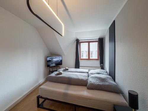 Rathausblick – Moderne Ferienwohnung mit 2 Schlafzimmern, Küche, Bad, Waschmaschine & Trockner mitten in der Innenstadt, Lipsko (fotografie 6)