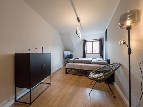 Rathausblick – Moderne Ferienwohnung mit 2 Schlafzimmern, Küche, Bad, Waschmaschine & Trockner mitten in der Innenstadt, Lipsko (fotografie 7)