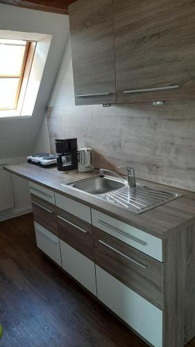 virtuve, Ferienwohnung im Zanderhaus in Dolgen am See