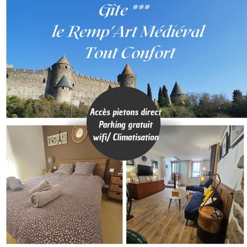 NEW -Le Remp'Art Médiéval - Pied du Château - Location saisonnière - Carcassonne