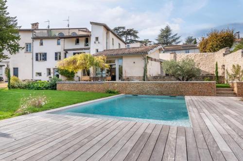 Les Pierres Sèches - house with pool and open view near the village gîte à louer Saint-Didier-au-Mont-d'Or