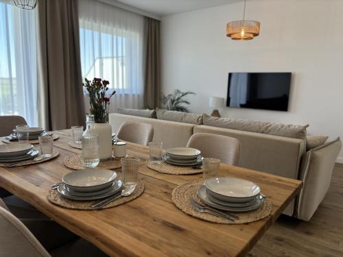 Sala de estar / sala de TV, Dom Nad Łęgami (Dom Nad Legami) in Lunowo