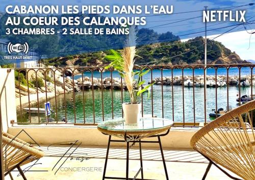 Le Cabanon - Les pieds dans l'eau - Calanques - Wifi