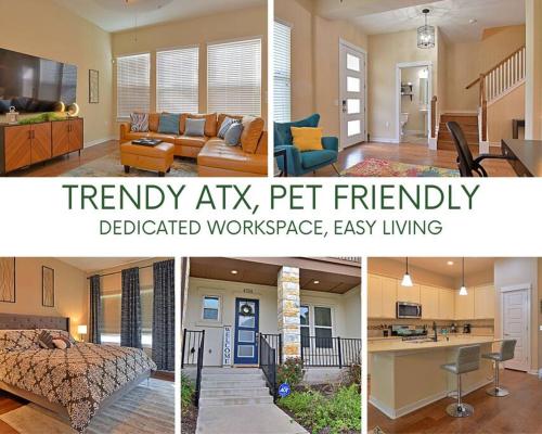 Stylish Austin townhome! King Suite, Full Kitchen, Pool in Austin, USA