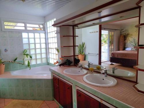 Fürdőszoba, Hinakena Colonial Villa in Ti'ama'o
