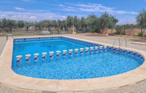 Peldbaseins, Beautiful Home In Pozo De Los Palos in Los Diaz
