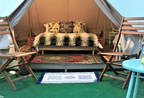French Fields Luxury Glamping Twin Emperor Tent in Le-Vieux-Cerier