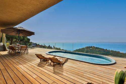 5* villa with panoramic sea view, hammam, pool-spa, Rayol-Canadel-sur-Mer