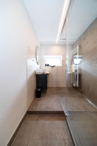 ห้องน้ำ, Ferienwohnung Silvia, Mondsee Zentrum in มอนด์เซ