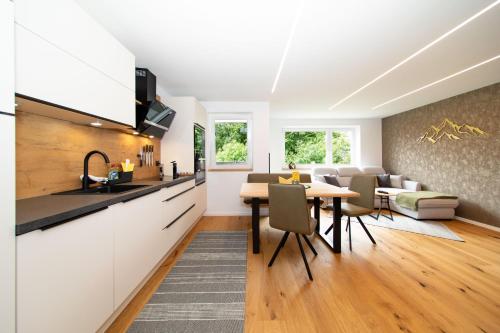 ห้องครัว, Ferienwohnung Silvia, Mondsee Zentrum in มอนด์เซ