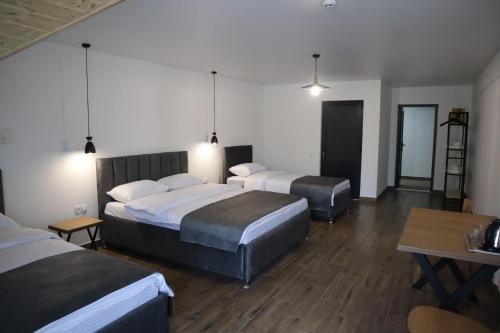 1 queen bed, 2 twin beds