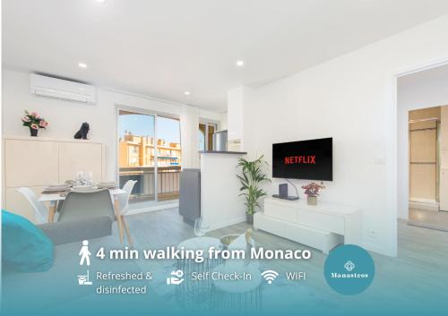 Monaco à pied - Spacieux appartement - Balcon - CA, Босолей