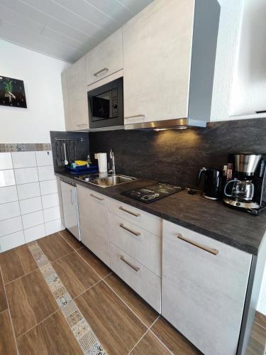 keuken, Apartmenthaus Bader in Ostbach