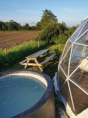 Dome with Hot Tub, Heated, Lincoln, Projector, Firepit