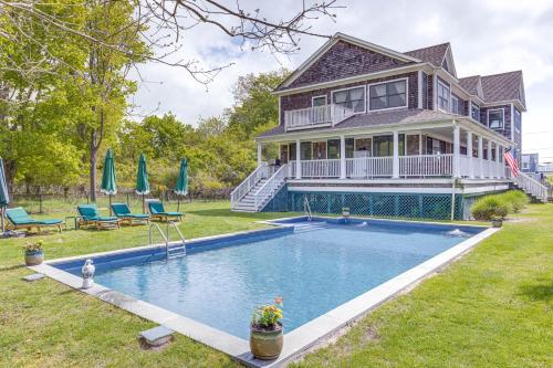 Boho Beach Hideaway with Pool, Fire Pit and Grill! in Center Moriches, USA
